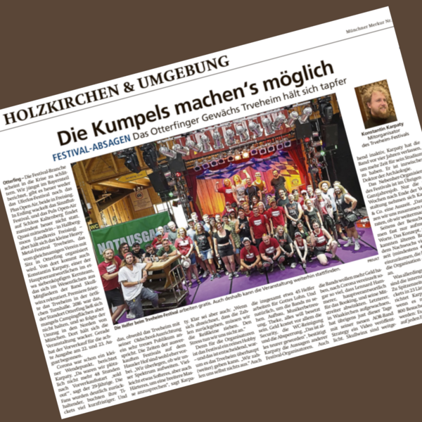 Ein Zeitungsartikel über das Trveheim-Festival